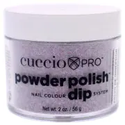 Pro Powder Polish Nail Colour Dip System - Deep Purple Glitter by Cuccio Colo...