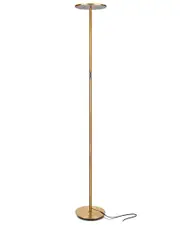 BRIGHTECH Sky Flux Brass LED Torchiere Floor Lamp