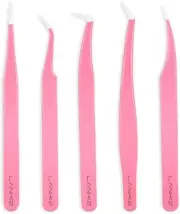 Eyelash Extension Tweezers Set 5 PCS for Volume Lash Extensions Stainless Steel