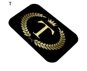 Floor Mats Soft Touch Easy to Clean Flannel Decorative Golden Black Letter Area Rug Home Supplies-20#