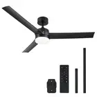 Ceiling Fans with Lights, 52 Inch Ceiling Fan with Remote, 6-Speeds Noiseless...