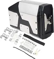 GIDIBII Motorcycle Tool Box,Stainless Steel Gear Tool Box Waterproof Side Boxes Compatible with BMW R1250GS/ADV R1200GS/ADV (Silver)