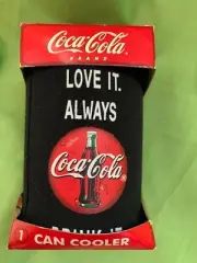 Coca-Cola Brand Can Cooler Black with State of Origin on back 1998 New In a Box