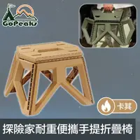 在飛比找ETMall東森購物網優惠-GoPeaks 探險家戶外露營耐重便攜折疊凳/輕便手提摺合椅