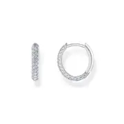 Buy Hoop earrings with white zirconia pavé by Thomas Sabo online - THOMAS SABO Australia