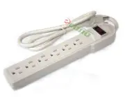 3FT 6 Outlet Power Strip Surge Protector AC125V 15A 60hz Plug AC Wall UL Listed