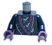 Lego - Minifigure Torso - Dark Blue, Armor, Robe, Purple, Ninja