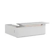 Modern Furniture LUSH 240cm Executive Desk Right Return - White & Taupe