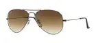 Ray-Ban AVIATOR LARGE METAL RB 3025 Ruthenium/Light Brown Shaded Sunglasses