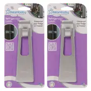 2x Dreambaby Refrigerator/Appliance Cabinet/Drawer Latch/Lock Baby Safety Silver
