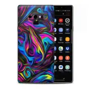 Skins Decal Wrap for Samsung Note 9 - Neon Color Swirl Glass