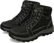 [DevilAngel] Men's High Top Thermal hiking Shoes,Winter Fashion Leather Waterproof Outdoor Snow Boots?Snow Sports Warm Shoes.