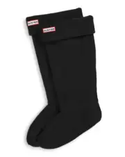 Hunter 1079 Original Unisex Tall Fleece Welly Boot Socks in Black Size L