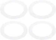 uxcell 3.8" ID 5.2" OD Plastic Trim Ring, 4 Pcs Ceiling Light Goof Rings Matte Circular Light Cover Lighting Fixture for Ceiling Wall Recessed Can Downlights, Translucent Matte White