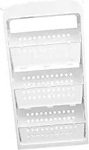 Amosfun White Plastic Magazine Stand Bookcase Book Storage Tool Storage Shelf