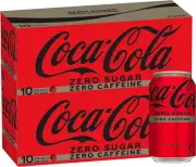 Coca-Cola Zero Sugar Caffeine Free Soft Drink Multipack Cans 20 X 375 Ml