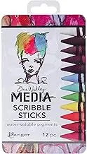 Ranger MDA54733 Dina Wakley Media Scribble Sticks 12/Pkg, 1 Count (Pack of 1)