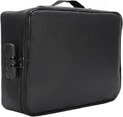 Dpofirs Fireproof Document Box with Lock, Multi Layer Document File Organizer, Portable Home Travel Safe Storage for Important Documents, Files and More
