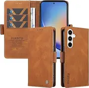 [Umlovecase] for Samsung A34 5G Case,for Galaxy A34 5G Wallet Case,Pu Leather Folding Flip Cover Magnetic Card Slot Stand Protective Cover-Brown