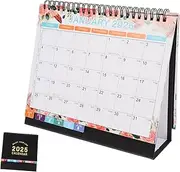 TEMPNAP English Desk Calendar Compact Monthly Planner for Office Home Design with Easy to Read Text Ample Space for Notes Appointments Academic Desk Calendar