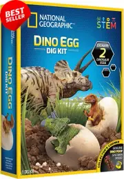 Dino Egg Dig Kit, 12 Dinosaur Figures, STEM Toy, Kids Paleontology