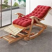 CADYNN Upholstered Rocking Chair Folding Chair Garden Recliner Patio Chairs Leisure Chair with Foot Massage Plate,Gliders Upholstered Cozy Armchair(D)