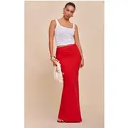 Tomato Tencel Maxi Skirt, Tomato Red