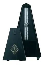 Wittner 845161 plastic pyramid pendulum mechanical metronome black grain finish