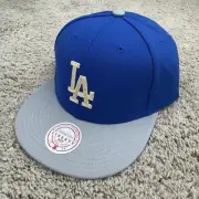 LA Dodgers Hat Mitchell & Ness Royal Gray Team Logo Liberty Snapback MLB Cap NWT
