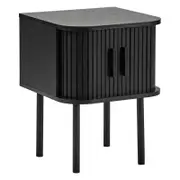 Cooper & Co. Haven Sliding Door 40cm Bedside Table Black