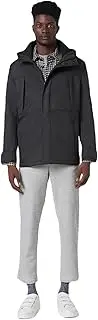[Andrew Marc] Women's Tompkins Short 3 Layer Softshell Fabric W/Bib Neoprene Storm Cuff Parka Jacket
