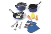Learning Resources Pretend Play Pro Chef Set, Kitchen Toys for Kids, Pretend Kitchen, Pots and Pans for Kids, 13 Pieces, Ages 3+
