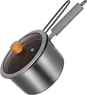 Mikinona 1 set Stainless Steel Frying Pot with Deep Fry Basket Food Cooking Pot for Soup Porridge Small Dishes Ergonomic Handle Versatile Kitchen Essential