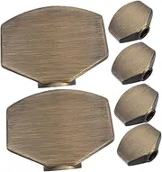 Vaguelly 6 Pack Antique Brushed Metal Guitar Tuning Peg Knobs for Electric Guitar Parts Replacement