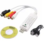 USB 2.0 Audio Video Capture Card Adapter VHS VCR TV Box AV RCA Record Converter