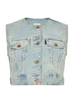 Haikure Judy Cropped Denim Vest - Blue - S (UK8-10 / S) S (UK8-10 / S)