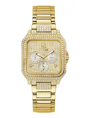 GUESS Women's Gold Deco Glitz Watch One Size