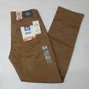 Dockers Pants Men's 30x32 Brown Straight Fit All Seasons Tech Jean Cut Pockets
