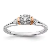 14K Two-Tone Lab Grown Diamond Cluster Ring Size 7 2.33 gram Gift for Mother
