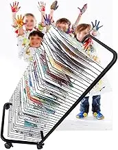 Art Drying Easel Can Be Folded Up and Down Art Drying Rack, 30 Floors Canvas and Watercolor Painting Air-Drying Stand (Color : 30 Floors, Size : H92CM)