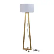 EDRA FLOOR LAMP White Scandi Floor Lamp with White Cotton Shade