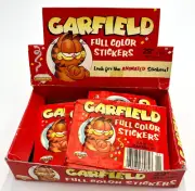 1988 Diamond Publishing Garfield Cat Full Color Animated Sticker Packs Lot of 3
