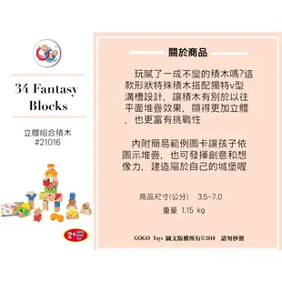 GOGO Toys 高得玩具 21016 34 Fantasy Blocks立體組合積木