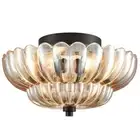 Modern Black Flush Mount Ceiling Light 3-Light Close to Ceiling Light Fixture...
