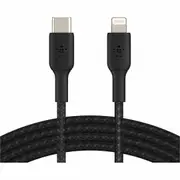 Belkin 2 m Lightning/USB-C Data Transfer Cable - First End: Lightning - Second End: USB Type C - MFI - Black
