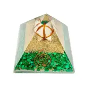 Malachite Merkaba Crystal Orgonite Orgone Pyramid EMF Protection Healing Energy