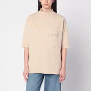 [Maison Margiela] Blush beige t-shirt with graffiti logo S Beige