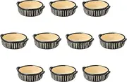 Set of 10, Gratin Dish with Irori Ears, 6.7 x 5.5 x 2.0 inches (17 x 14 x 5 cm) | Setomonohonpo
