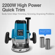 Electric Manual Trimmer 2200W Router 9000-22000r/min Wood Working Tool
