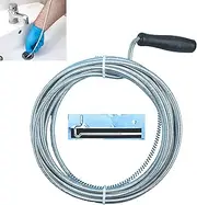 Spring Drain Pipe Cleaner Snake Plumbing Cleaning Metal Tool Manual Sewer (3M X 5mm)